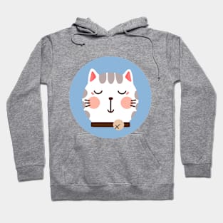 cute drawn kitty cat design 7 Hoodie